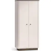 Selsey Vilavio – Kledingkast 2-deurs, roede & planken, Kasjmier/eikenlook, 92 cm