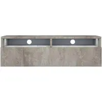 Selsey TV-meubel Mathias met verlichting | Design spaanplaat grijs 100x30x31 cm tv-meubels | NADUVI