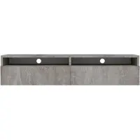 Selsey TV-meubel Mathias met verlichting | Design spaanplaat grijs 140x30x31 cm tv-meubels | NADUVI