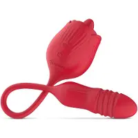 EasyToys 1+1 gratis: Clitoris Vibrator met Stotende Dildo The Rose