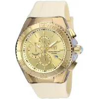 TechnoMarine Star TM-115216 - mannen - Horloge - Siliconen - Goudkleurig - Quartz - Ø45 mm