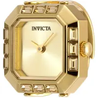 Invicta Mini 49585 Dames Horloge - Quartz Uurwerk - Roestvrij Staal met gouden Wijzerplaat - 21mm