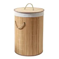 CALICOSY Ronde bamboe wasmand 60l h50 cm
