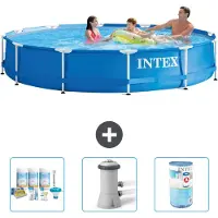 Intex Framezwembad, rond - 366x76 cm - 4-delig, model S31541