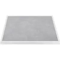 Bolero Tafelblad van Gehard Glas met Lichtgrijs Steeneffect en Witte Rand 700 mm voor Buiten - FU514