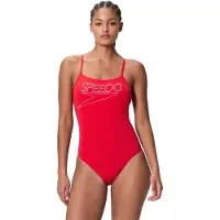Speedo - Women's Endurance+ Logo Thin Strap One Piece - Badpak 34, rood