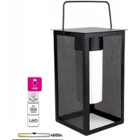 Inspire Meshy, USB-oplaadbare LED-draagbare tafellamp/buitenlamp, 150lm - 4000K - RVS metalen behuizing