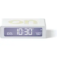 Lexon Design Lexon Flip Mini 8cmx2,3cmx4,9cm LR158 ON OFF Oplaadbare Wekker - Wit