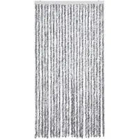vidaXL Vliegengordijn 100x200 cm chenille wit en grijs