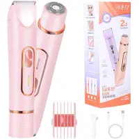INF 2-in-1 Elektrisch Scheerapparaat & Bikinilijn Trimmer voor Vrouwen - Draagbaar & Oplaadbaar Pink