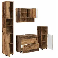 vidaXL Badkamermeubel Set 4 st Oud Hout 35 x 30 x 192 cm
