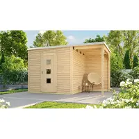 Weka Tuinhuis Met Overkapping 413 Type A Gr1 250x400cm