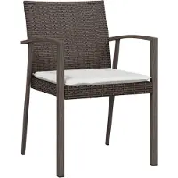 vidaXL 5-delige Tuinset met kussens poly rattan en staal