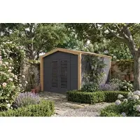 Weka Tuinhuis Killarney, 300x300 cm, antraciet, 28 mm