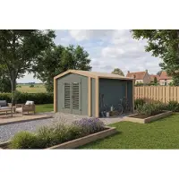 Weka Tuinhuis Killarney, 350x300 cm, groen-grijs, 28 mm