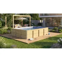 Weka Zwembad van massief hout, model Siarago, maat 2