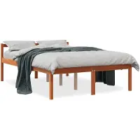 vidaXL Seniorenbed massief grenenhout wasbruin 120x200 cm