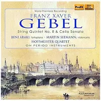 OUTHERE Martin Seemann & Hoffmeister Quartet - Gebel: String Quintet No. 8 / Cello Sonata (CD)