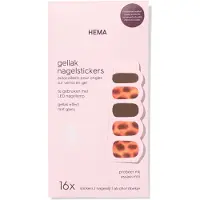 HEMA Gellak Nagelstickers Tortoise - 16 Stuks