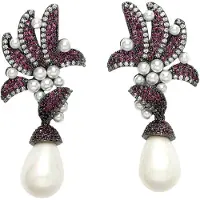 Avant Garde Oorbellen 'Isadorara' lila