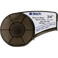 Brady M21-750-499 tape nylon zwart op wit 19,1 mm x 4,88 m (origineel)