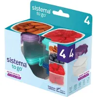 Sistema To Go Mini Voorraaddoosjes - Set Van 4 Stuks - 6x6x4 cm