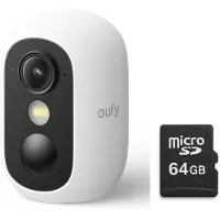 Eufy eufyCam C35 - draadloze camera voor binnen en buiten - Color Night Vision + 64GB SD card - Bundelvoordeel
