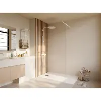 Vente-unique Inloopdouchewand - Mat wit - 6 mm glas - 140x200 cm - DAREN