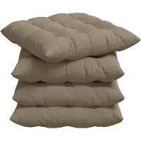 vidaXL Zitkussens 4 pcs Microvezel Taupe 40 x 40 x 6 cm