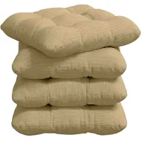 vidaXL Zitkussens 4 st Corduroy stof Grijs Groen 40 x 40 cm