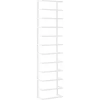 vidaXL Handdoekenrek 24x12x96 cm staal wit