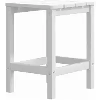 vidaXL Tuintafel Adirondack 38x38x46 cm HDPE wit