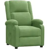 vidaXL Fauteuil verstelbaar fluweel lichtgroen