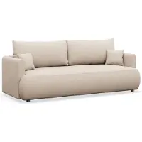 Selsey 3-zitsslaapbank Philipo chenille met opbergruimte | chenille wit 226x90x97 cm zitbanken | NADUVI