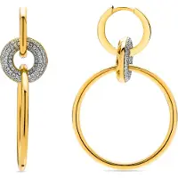 Luxenter Oorbellen van 925 sterling zilver en schitterende zirkonia met rhodiumafwerking - Wanty
