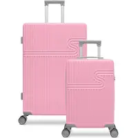 Bhppy Kofferset 2 delig - Handbagage koffer 28L - Reiskoffer 86L - TSA slot - Signature kofferset Pink Lady