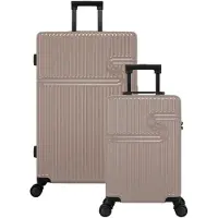 Bhppy Kofferset 2 delig - Handbagage koffer 28L - Reiskoffer 86L - TSA slot - Signature kofferset Ginger Brown