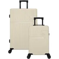 Bhppy Kofferset 2 delig - Handbagage koffer 28L - Reiskoffer 86L - TSA slot - Signature kofferset White Ivory