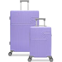 Bhppy Kofferset 2 delig - Handbagage koffer 28L - Reiskoffer 86L - TSA slot - Signature kofferset Bright Lavender