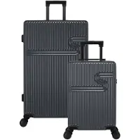 Bhppy Kofferset 2 delig - Handbagage koffer 28L - Reiskoffer 86L - TSA slot - Signature kofferset Charcoal Gray