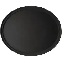 Cambro Camtread ovaal antislip glasvezel dienblad zwart 68,5x56cm