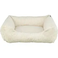 Trixie hondenmand Jonna hoekig ribfluweel crème - orthopedisch - 60 x 50 cm