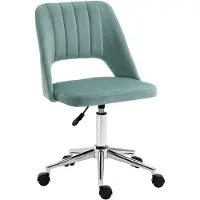 MODFU Bureaustoel - In hoogte verstelbaar en draaibaar - Ergonomisch design - Thuiskantoor - Polyester - Groen - 49×60×79-91 cm