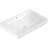 GROHE Euro Ceramic - Opzetwastafel 60x40 cm, met overloop, zonder kraangat, alpinewit 102434SH00