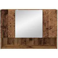 vidaXL Spiegelkast Wandgemonteerd Oudhout 80 x 17 x 55 cm Bewerkt hout