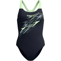 Speedo Medley Logo Medalist 1 Piece Dames Sportbadpak - Zwart/Groen