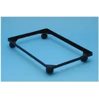 Really Useful Box accessoire onderstel uit staal, met wieltjes (diameter: 4,5 mm) uit zwarte PVC