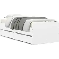 vidaXL Bedframe met lades wit 90x200 cm