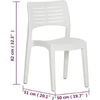 vidaXL Tuinstoelen 2 st polypropeen wit