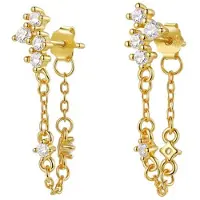 Hey Happiness Oorbellen 'Cluster Blossom' goud